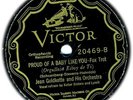 JEAN GOLDKETTE with BIX 1926 Hot dance 78 Proud Of A Baby (E-)