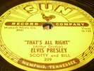 Elvis Presley's 1st Sun 78 #209 That's All Right, Blue Moon of Kentucky LISTEN