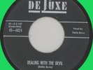 EDDIE BURNS Dealing with the Devil 45rpm DeLuxe 1953 Detroit blues