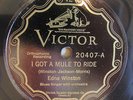 Edna Winston-I Got A Mule To Ride/Peepin' Jim-Victor 20407-Listen