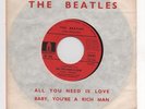 THE BEATLES, 7'' single French, rare pochette juke box 