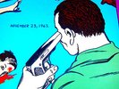 RAYMOND PETTIBON 12” ART COVER BLACK FLAG FAMILY MAN