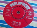 THE BEATLES LOVE ME DO  MISALIGNED RED LABEL 1ST PRESS RARE - LISTEN