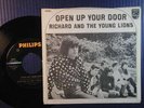 RICHARD + The YOUNG LIONS 45 w/ps OPEN UP YOUR DOOR / ONCE UPON YOUR SMILE  VG++