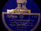 TangO:LA CUMPARSITA- Francisco CANARO Buenos Aire 1920s ODEON  78
