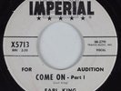 R&B 45 EARL KING Come On IMPERIAL HEAR