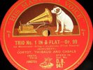 Cortot+Thibaud+Casals. Schubert (Trio op. 99). HMV DB 947-50 (4), orig album.