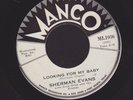 SHERMAN EVANS on MANCO Looking for my baby / Theres gonna be some crying SOUL 45