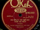 Rare - Louis Armstrong Hot Five 78 rpm Jazz Record Okeh 8423 E-