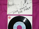 GG Allin - Live Fast/Die Fast (First Pressing w/White Cover) 1984 Black & Blue