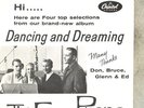 VINYL 45 EP & Picture Sleeve Four Preps - Dancing And Dreaming / promo