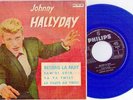 RARE EP 45 TOUR DE JOHNNY HALLYDAY retiens la nuit espagne TBE BLEUE