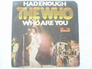 THE WHO  1978 HAD ENOUGH WHO ARE YOU Rare Ep Record Single 45 rpm 7