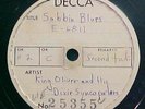 King Oliver Single Side Test Press 78 Sobbin Blues Decca Embossed 25355