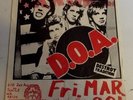 vtg org D.O.A. DAWNING TOUR SEATTLE Punk Flyer rock poster kbd  early '80s