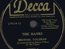 Irish De12056 Michael Coleman THE BANKS Fine