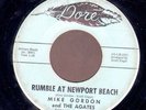 WILD SURF INSTRUMENTAL 45 Mike Gordon & The Agates RUMBLE AT NEWPORT BEACH Dore