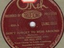 Okeh 8343  LOUIS ARMSTRONG HOT 5  Don't Forget To Mess Around 1926 