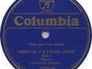 Georges Enesco  George Enescu  Columbia Royal Blue 5110/5111  Handel Sonata #4