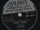 Ricky Nelson-Young World/Summertime (Indian Pressing) Rare 78Rpm Record
