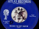 MOJO WATSON All Alone RARE NORTHERN BLUES SOUL DS BOPPER 45 RPM 7 IN RECORD