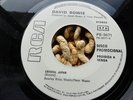 DAVID BOWIE Up The Hill Backwards  PORTUGAL 7'' 45 PROMO WHITE LABEL