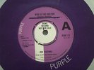 EX+ UK 45 - PURPLE DEMO - JON PERTWEE - WHO IS THE DOCTOR