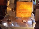 3 antique SPEAK-O-PHONE Radio Records ALUMINUM 1933 Beechnut Coffee Red Davis NR
