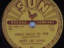 Hear Rock 'n' Roll 78 RPM JERRY LEE LEWIS Great Balls Of Fire SUN 281
