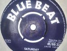 BLUE BEAT The Marvels MILLIE / SATURDAY EX- BB 221 RARE SKA Melodisc