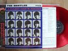 THE BEATLES A HARD DAY'S NIGHT JAPAN LP RED VINYL OBI INSERT 80'S ISSUE NM