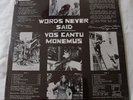 - VOS Cantu Monemus LP - Words Never Said - SEALED SEALED L K