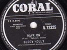 RARE 1958 UK#5 CLASSIC BUDDY HOLLY 78 