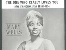 45 RPM, Mary Wells, Motown Records 1024 The One Who Really Loves You Pic Sleeve