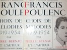 PIERRE BERNAC - FRANCIS POULENC choix de melodies vol.1 & 2 / VEGA