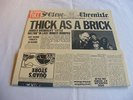 Jethro Tull Thick As A Brick UK Press Newspaper Cover EX++ Cond