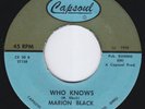 MARION BLACK Who Knows RARE northern soul 45 SUPERB dancer FIRST LOCAL REL HEAR