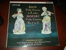 BACH/MOZART Violin Concertos De Vito Kubelik rare original 1961 LP ALP 1856, NM