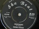 SKA BEAT JB 223. NORMA FRASER - HEARTACHES c/w EVERYBODY LOVES A LOVER