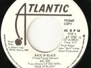 AC/DC -Back In Black- 1980 CANADIAN Atlantic/WEA PROMO 45  Canada 