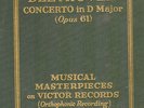 VICTOR SCROLL LABEL SET VM-13: KREISLER PLAYS BEETHOVEN VIOLIN CONCERTO (1926)