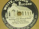 Burning Of The Winecoff Hotel HOMELAND HARMONY QUARTET 78 Phonograph Record RARE