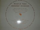 FREDERIC PETRONIO violin recital - ROBERT REDAELLI  / ALPHA DB 34 signed