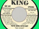 MICKEY CHAMPION (w/ Roy Milton) You're Gonna Suffer Baby 45rpm King 1956