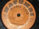 Bagga Vintage Reggae 45 Record Daughter of Zion and Version Matumbi Label 1977