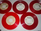 5 RED VINYL SOUL PROMO 45 MOTOWN TAMLA DIANA ROSS MARVIN GAYE JR WALKER