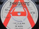THE MCCOYS - I GOT TO GO BACK - IMMEDIATE DEMO - HEAR IT