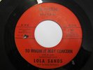 LOLA SANDS To Whom It May Concern (I'm In Love) BISON Northern Soul