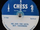 Hear Black Gospel 78 rpm  REV CHAMBERS Me And The Devil CHESS 1511  E+