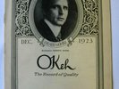 OKEH RECORD SUPPLEMENT DECEMBER 1923, KING OLIVER'S JAZZ BAND ETC